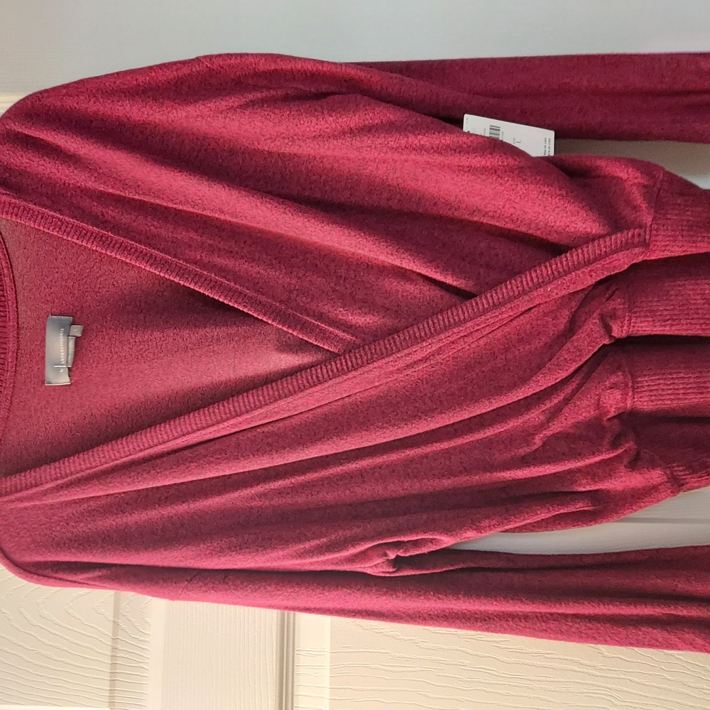 Cozy Pink Wrap Cardigan